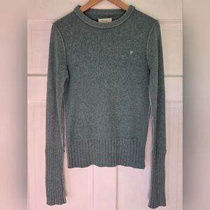 American Eagle Outfitters Light Teal Knit Sweater